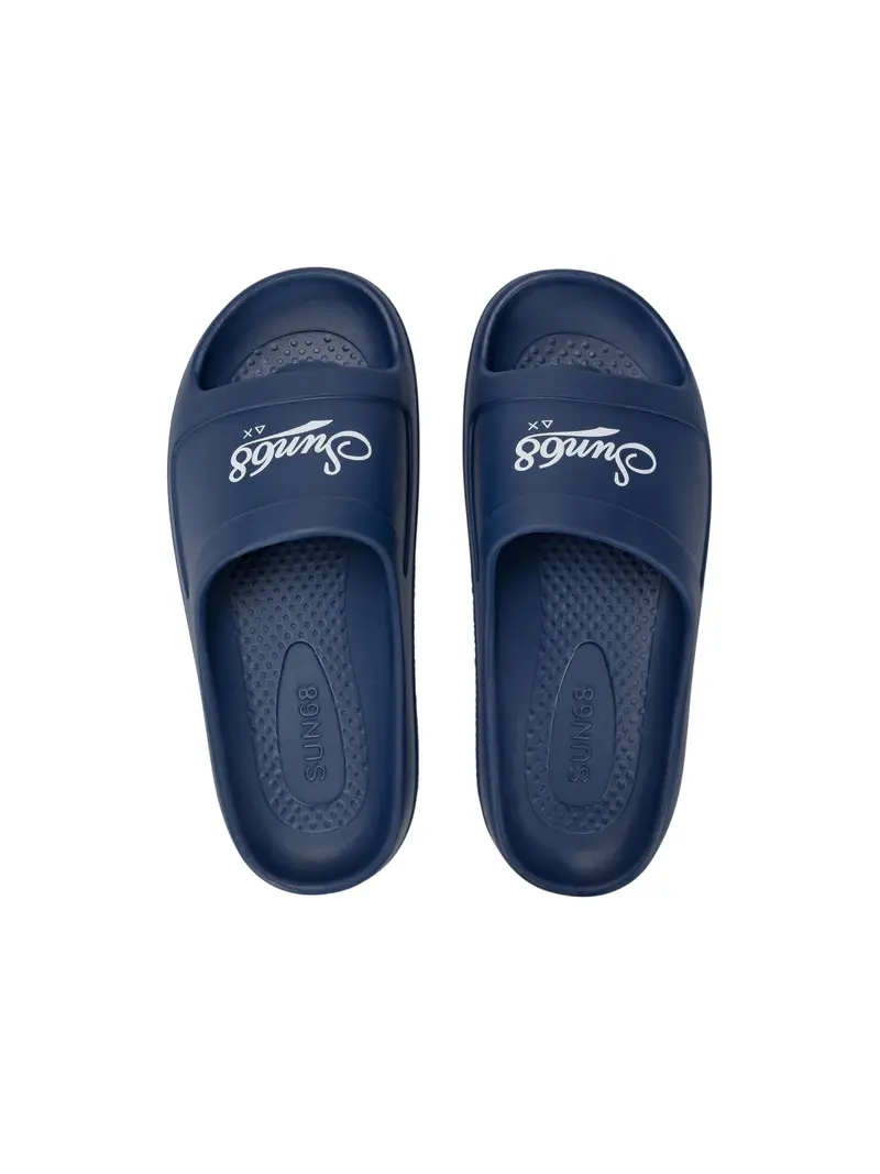 Sun68 Ciabatte Uomo Slippers Monoblock Print Sun68 Navy Blue/Bianco - X36115-070