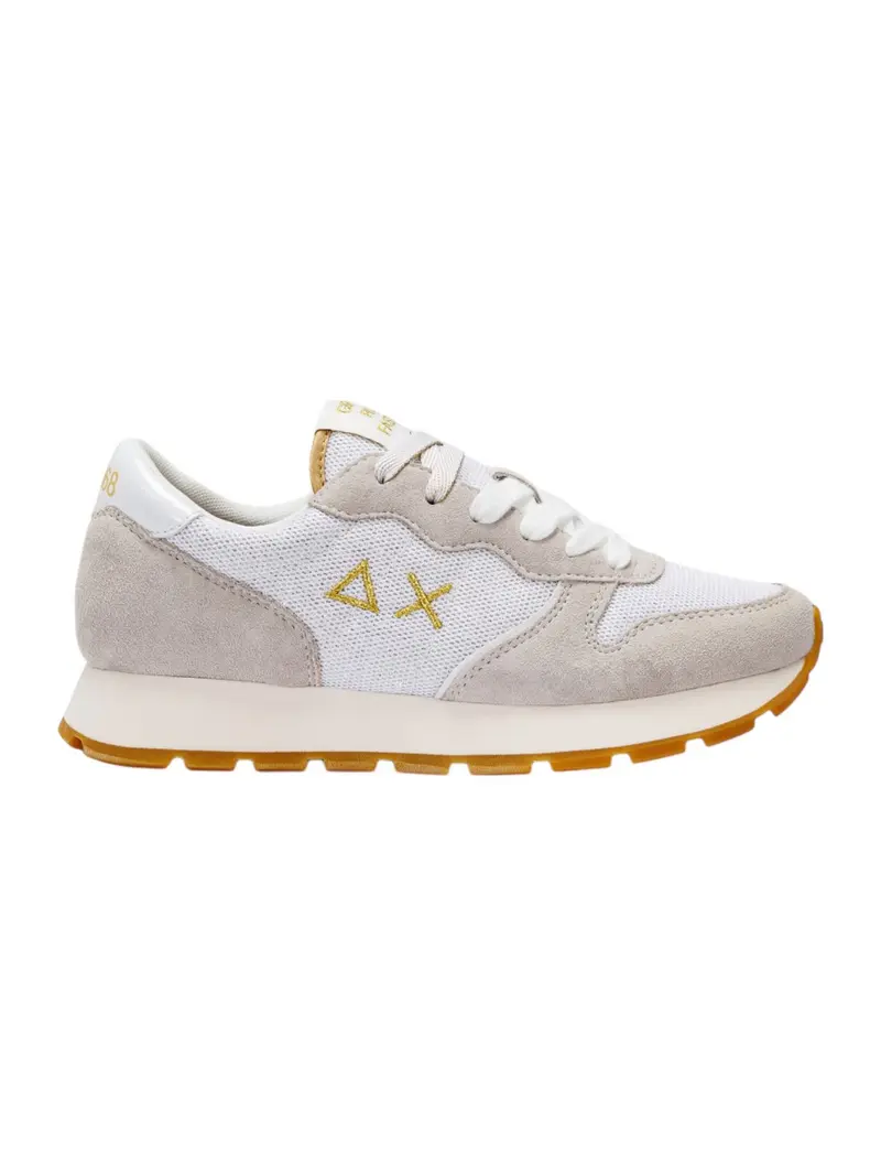 SUN68 Sneaker Donna Ally glitter textile Z34203 01 Bianco