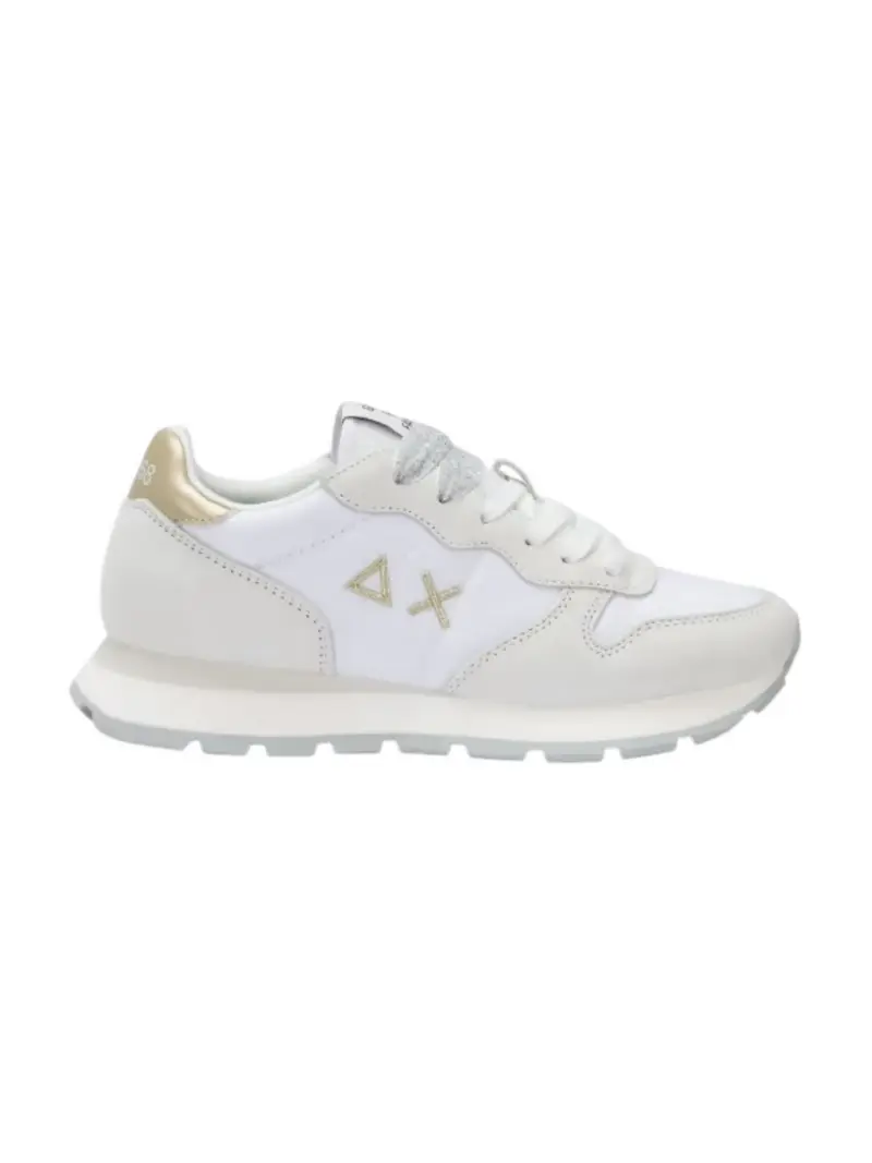 SUN68 Sneaker Donna Ally Gold Silver Z35202 01 Bianco