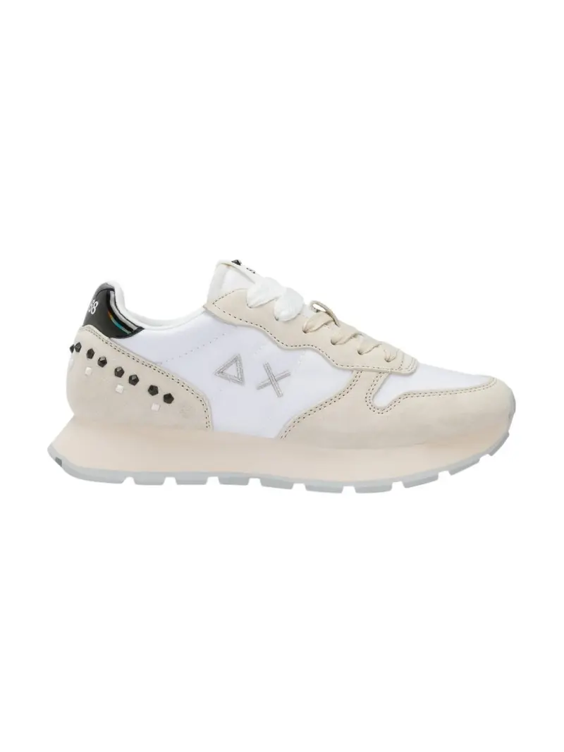 SUN68 Sneaker Donna Ally studs Z35206 01 Bianco
