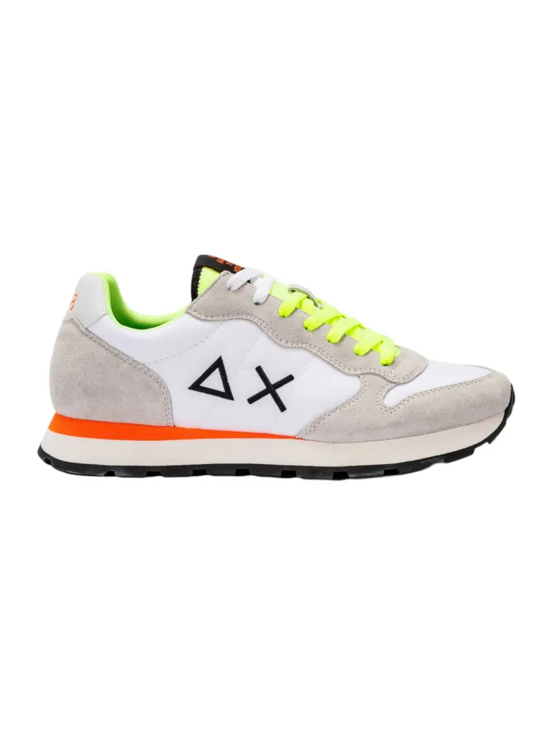 SUN68 Sneaker Uomo Tom fluo Z34102 01 Bianco