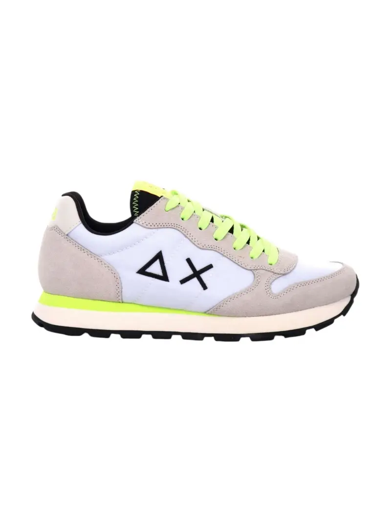 SUN68 Sneaker Uomo Tom fluo Z35102 01 Bianco