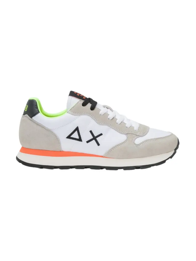 SUN68 Sneaker Uomo Tom fluo Z44102 01 Bianco