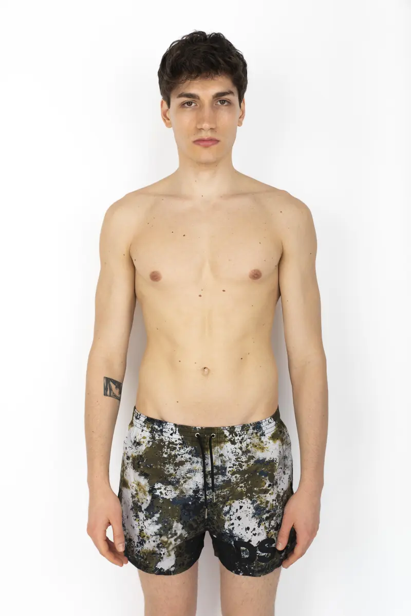 Swim boxer midi Canadian camouflage verde militare