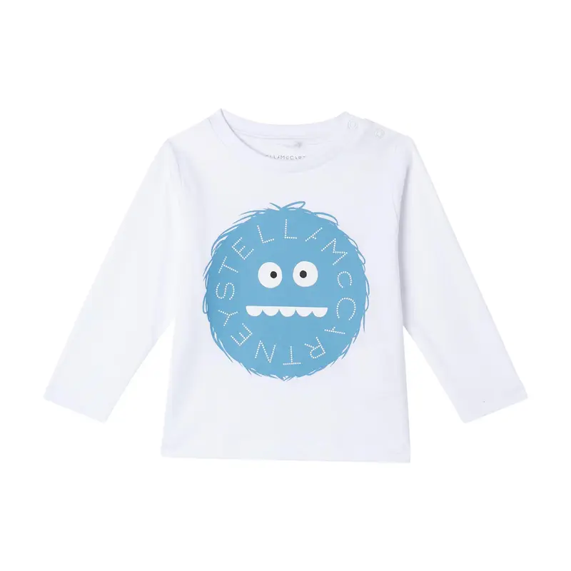 T-shirt a Maniche Lunghe con Grafica Mostro