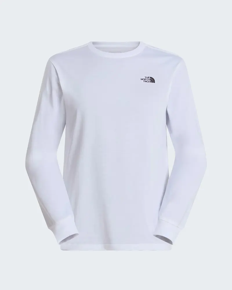 T-shirt a maniche lunghe Evolution Simple Dome Regular da uomo white