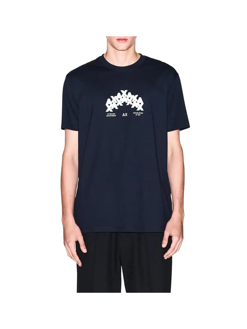 T-shirt Armani Exchange Con Stampa Grafica - Blu