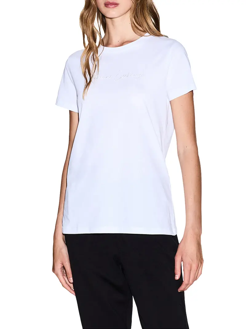 T-Shirt Armani Exchange In Jersey - Bianco