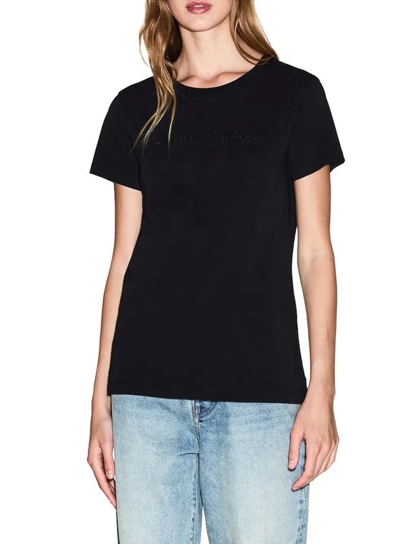 T-Shirt Armani Exchange In Jersey - Nero