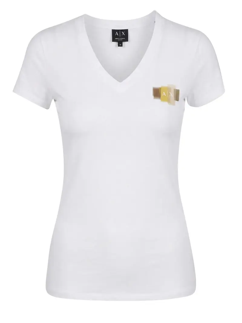 T-Shirt Armani Exchange Logo Frontale - Bianco