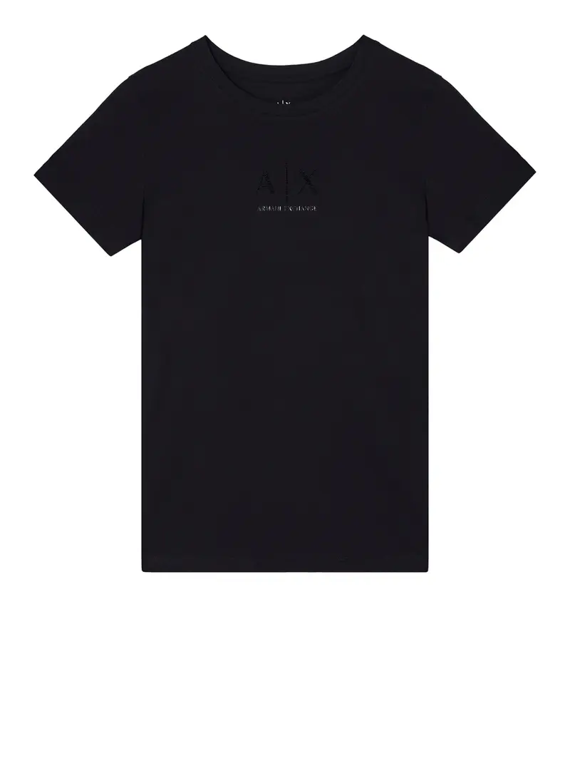 T-Shirt Armani Exchange Logo Frontale Nero