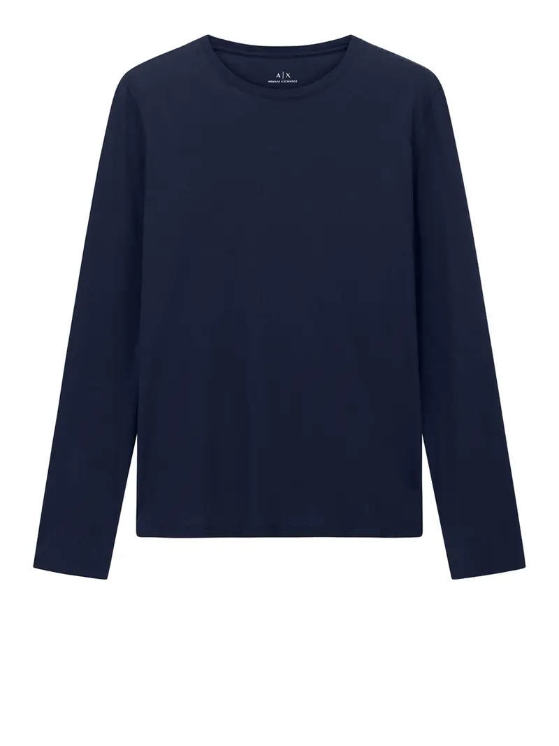 T-Shirt Armani Exchange Tinta Unita - Blu