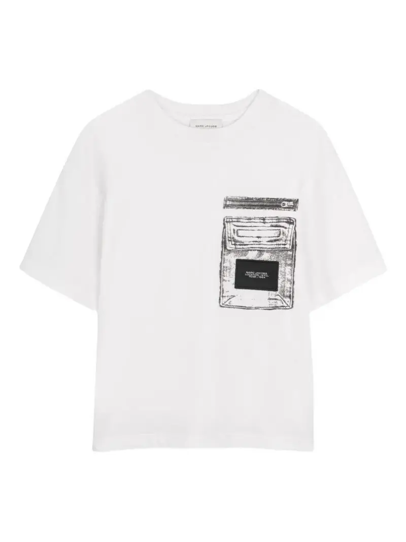 T-shirt bianca con stampa grafica