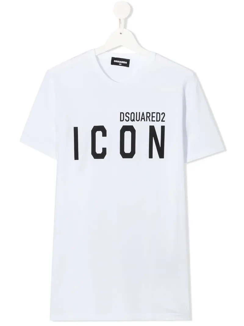 T-shirt bianca per bambino con logo ICON
