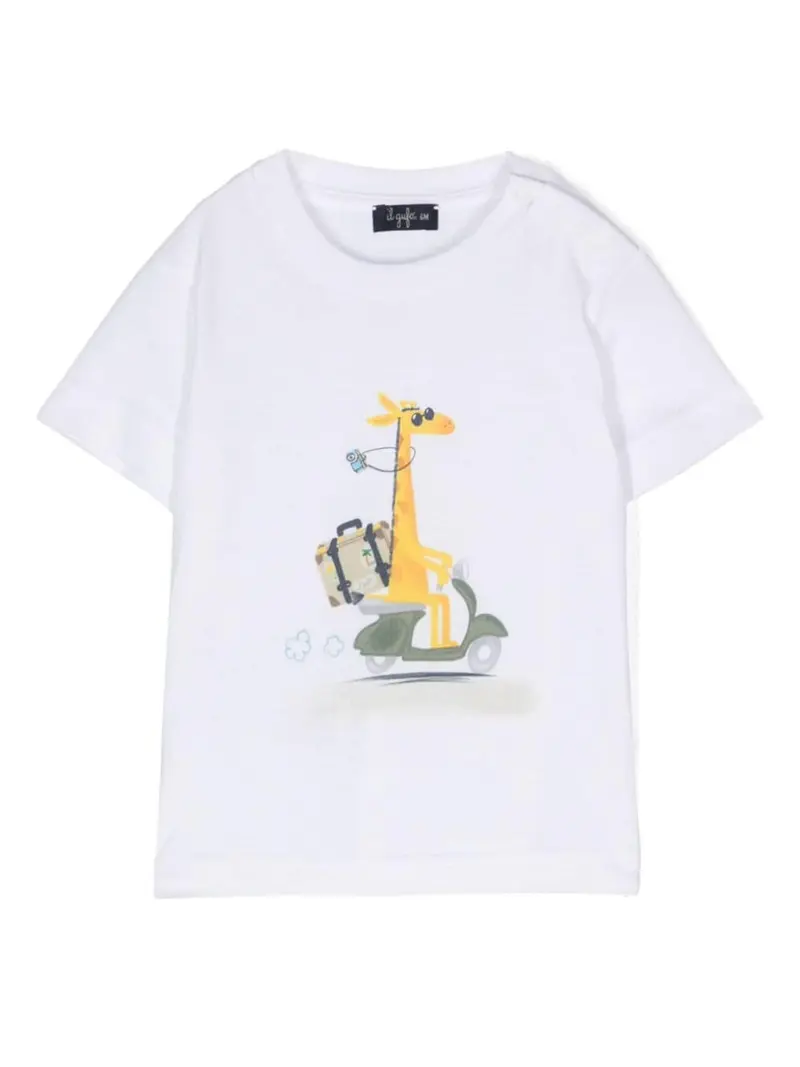 T-shirt bianca per bambino con stampa