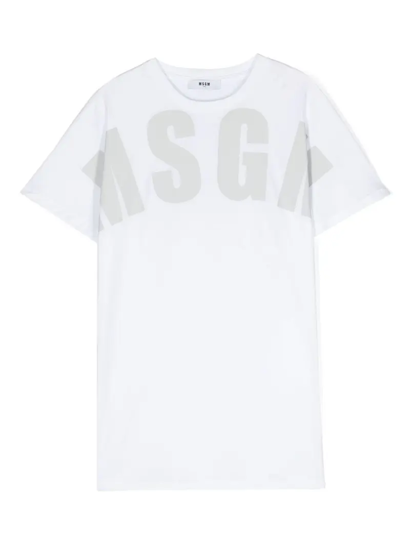 T-shirt bianca per bambio con logo