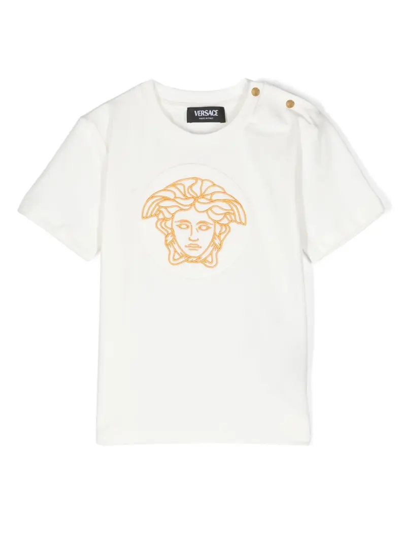 T-shirt bianca per neonato con logo