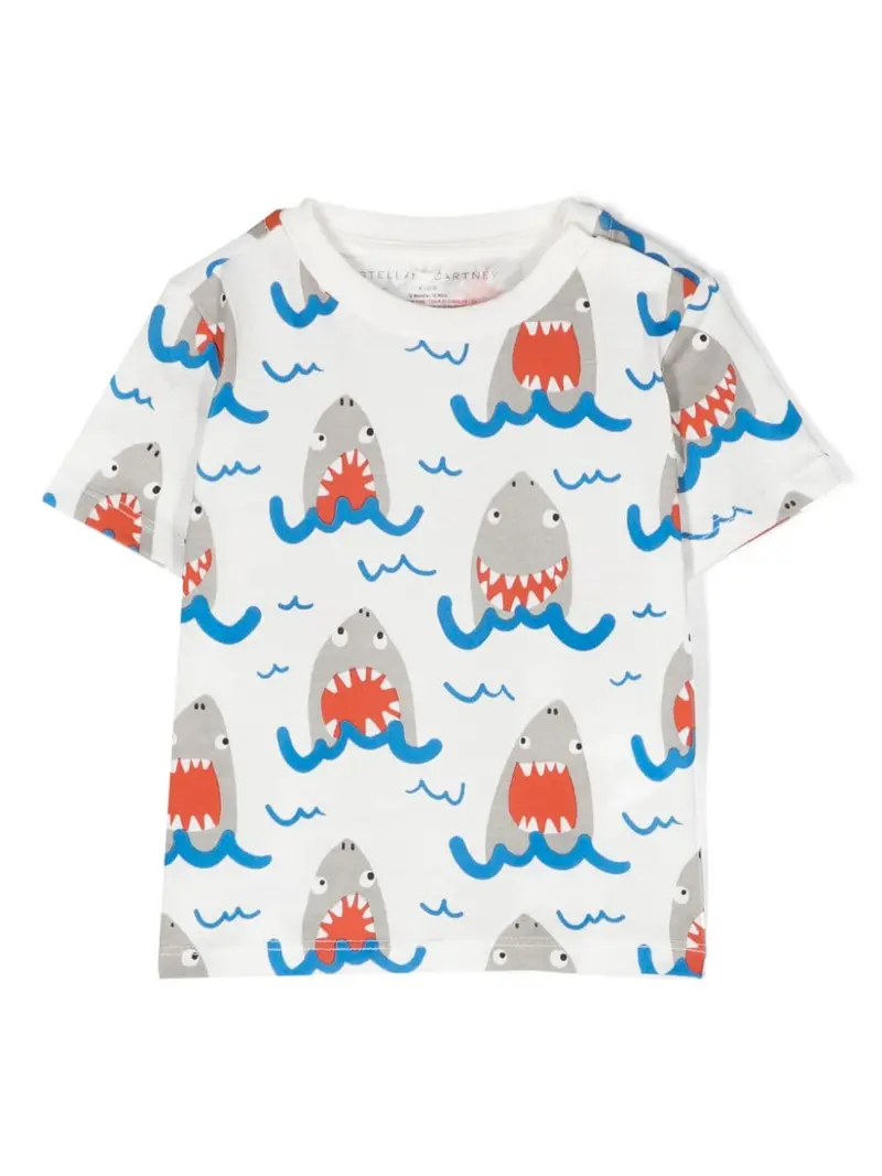 T-shirt bianca per neonato con stampa