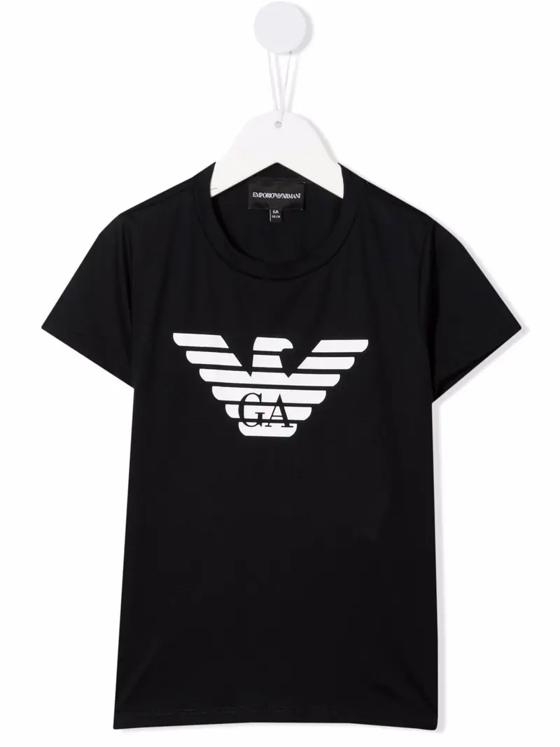 T-shirt blu per bambino con logo