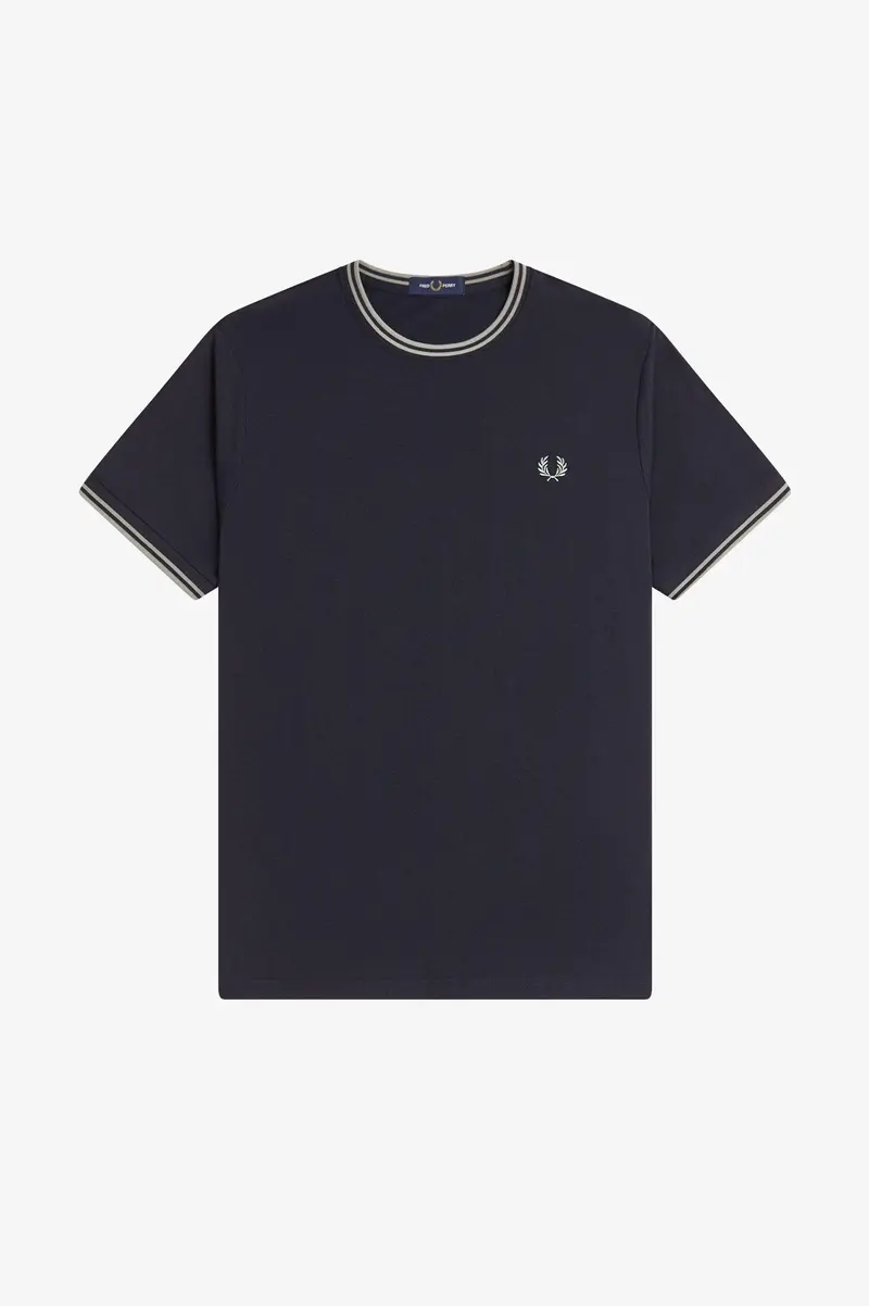 T-shirt con doppia riga