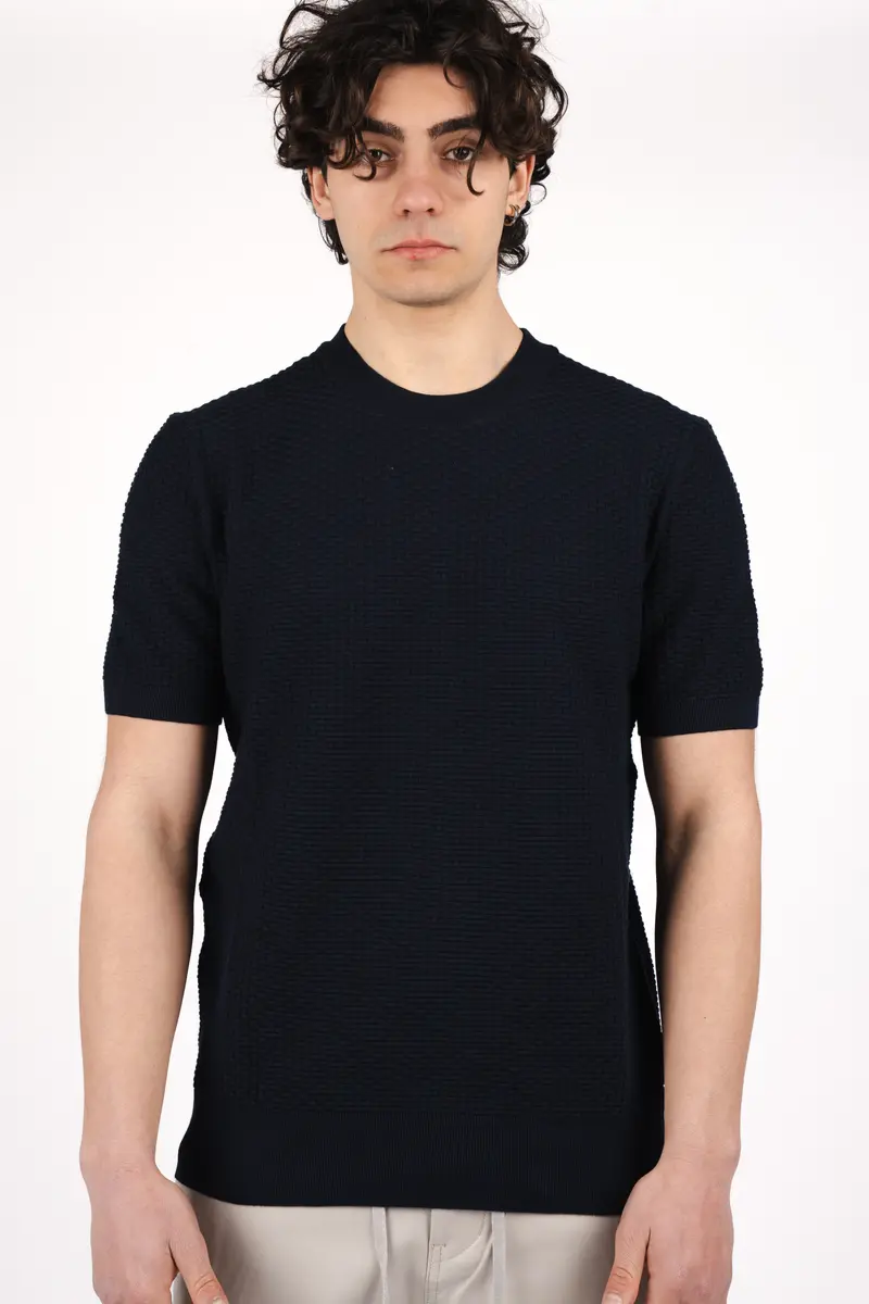 T-shirt con lavorazione a nido d'ape