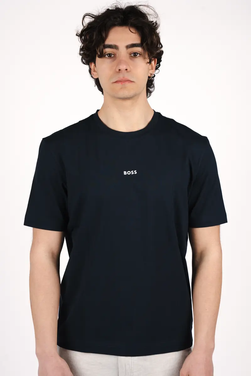 T-shirt con logo a contrasto