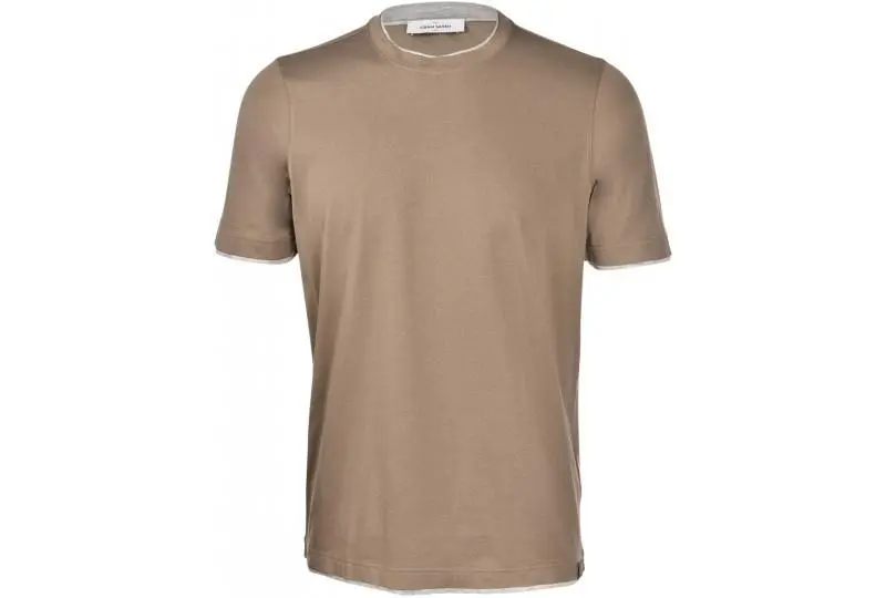 T-shirt con profili a contrasto