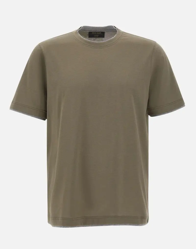 T-shirt con profili a contrasto
