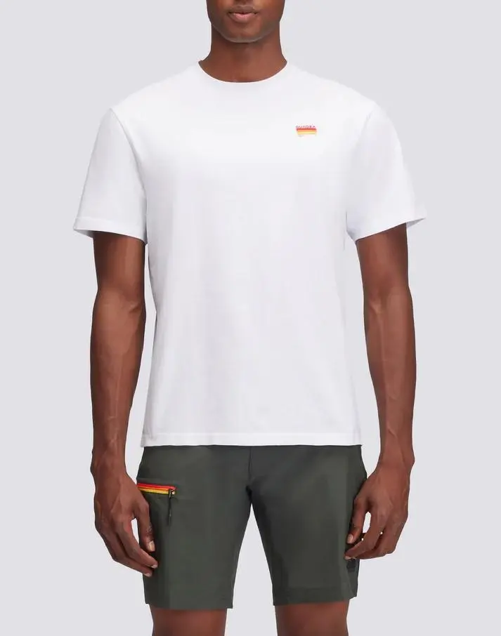 T-shirt con ricamo tricolore