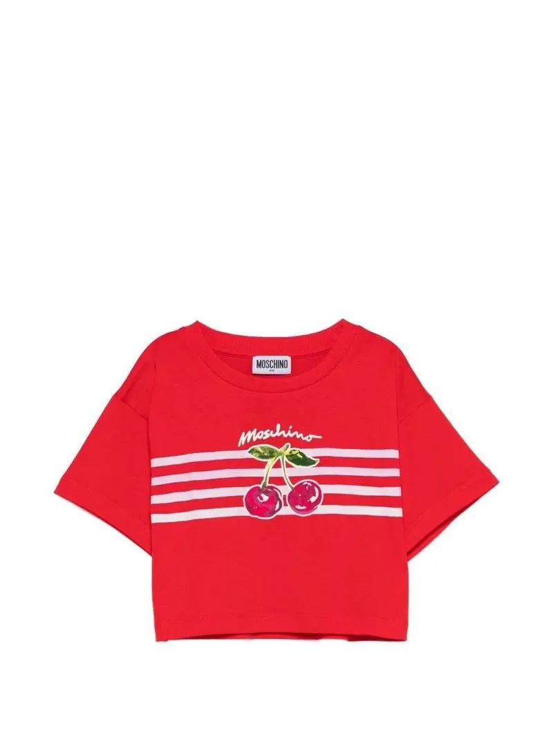 T-shirt con stampa ciliegie