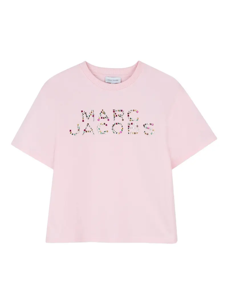 T-shirt decorata con logo
