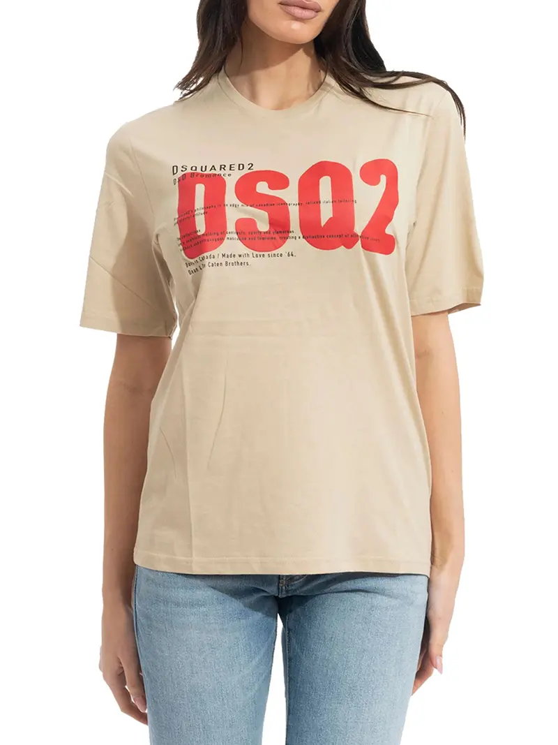 T-Shirt Dsquared2 Loose Fit - Beige