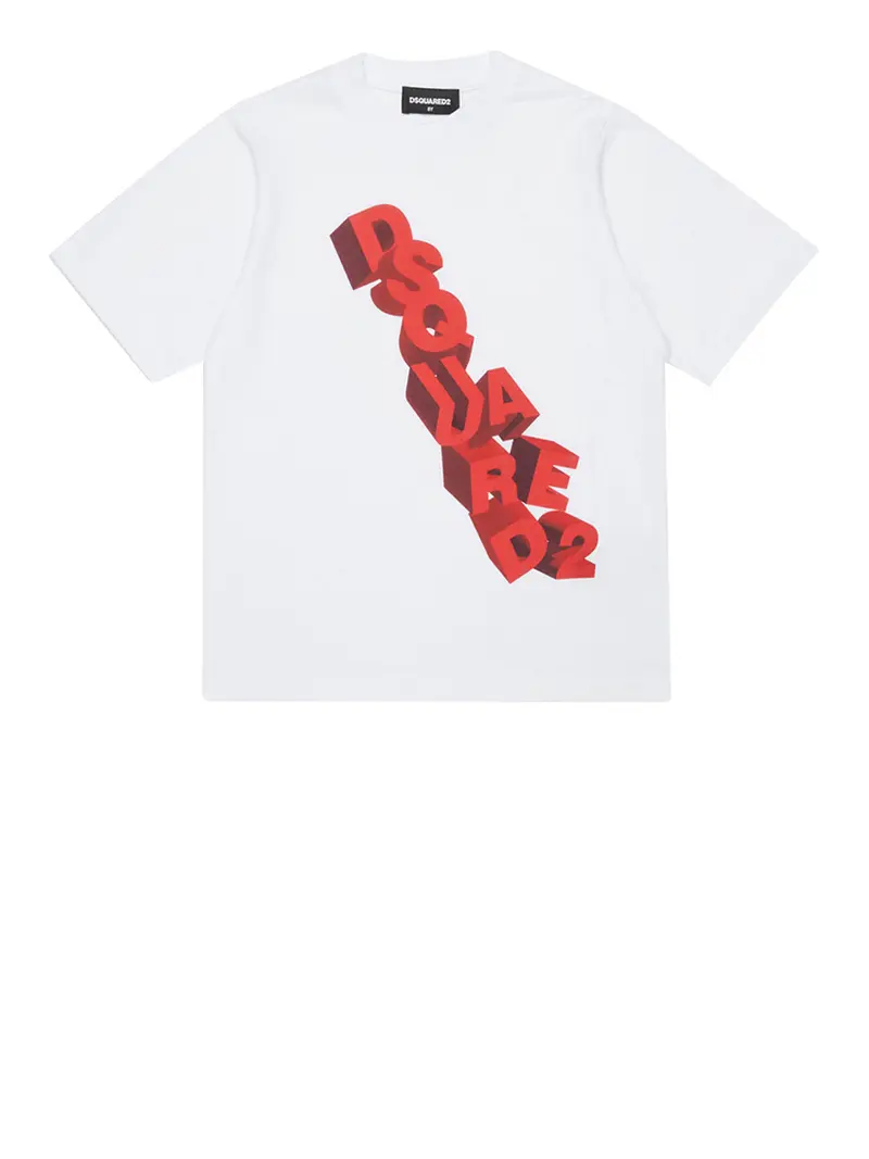T-Shirt Dsquared2 Slouch Fit - Bianco