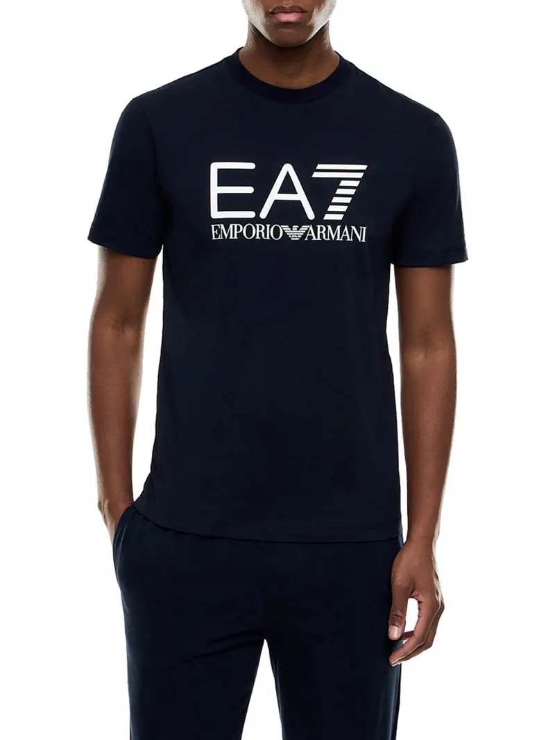 T-Shirt Ea7 Core Identity In Jersey - Blu