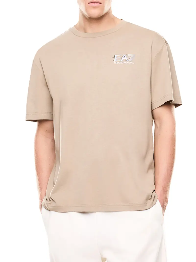 T-Shirt Ea7 In Jersey - Beige