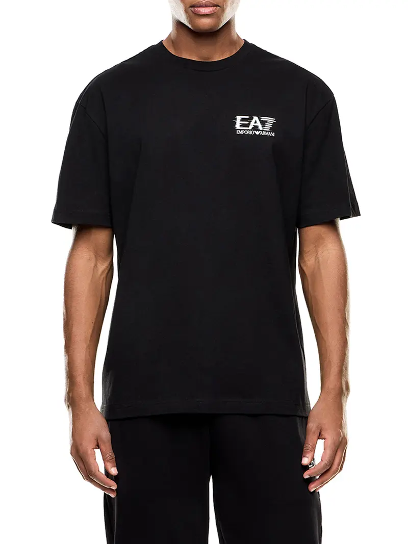 T-Shirt Ea7 In Jersey - Nero
