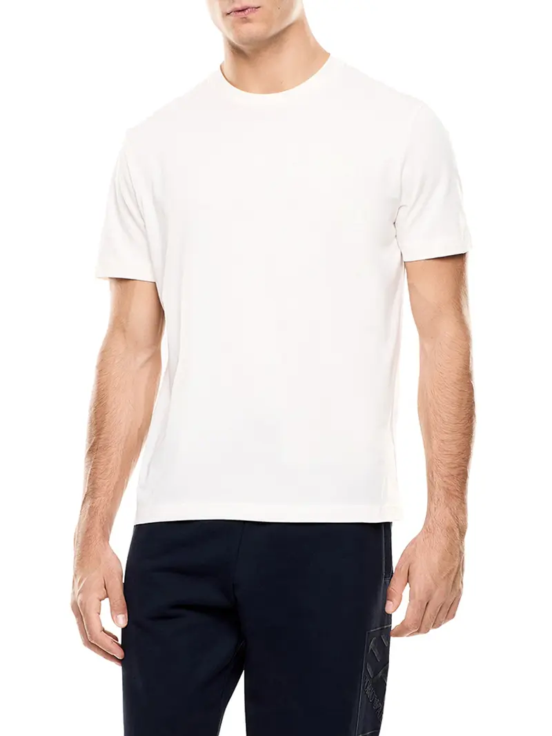 T-Shirt Ea7 Logo Series In Jersey - Bianco