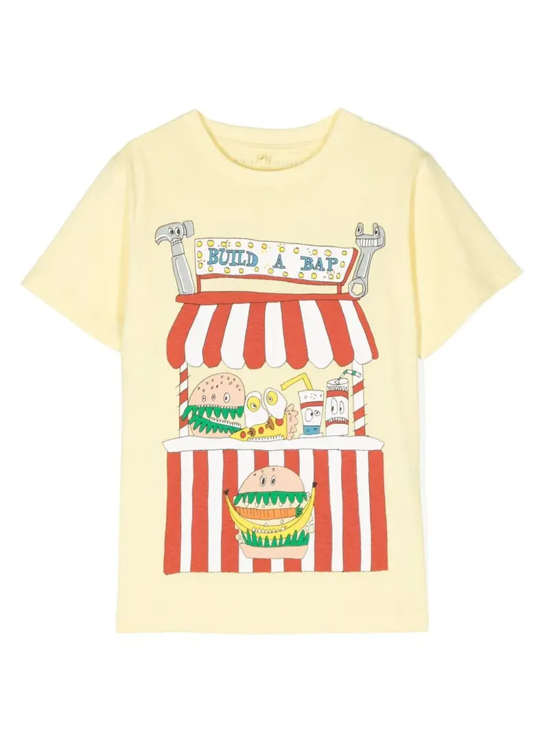 T-shirt gialla per bambino con stampo