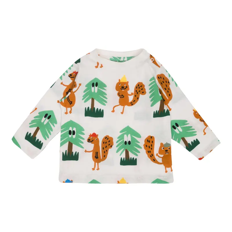 T-shirt Girocollo con Grafica Amici della Terra