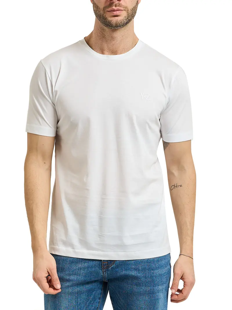 T-shirt Girocollo Yes Zee - Bianco