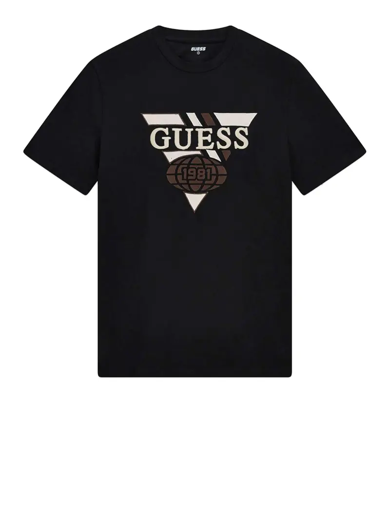 T-Shirt Guess Crystals - Nero