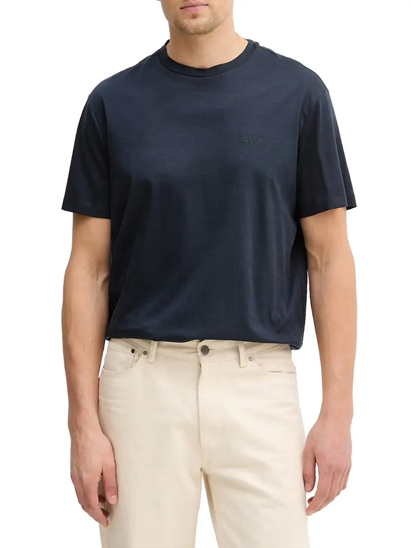 T-Shirt Guess Luxe Jersey - Blu