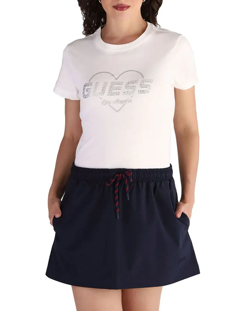 T-Shirt Guess Narciso Cn - Bianco