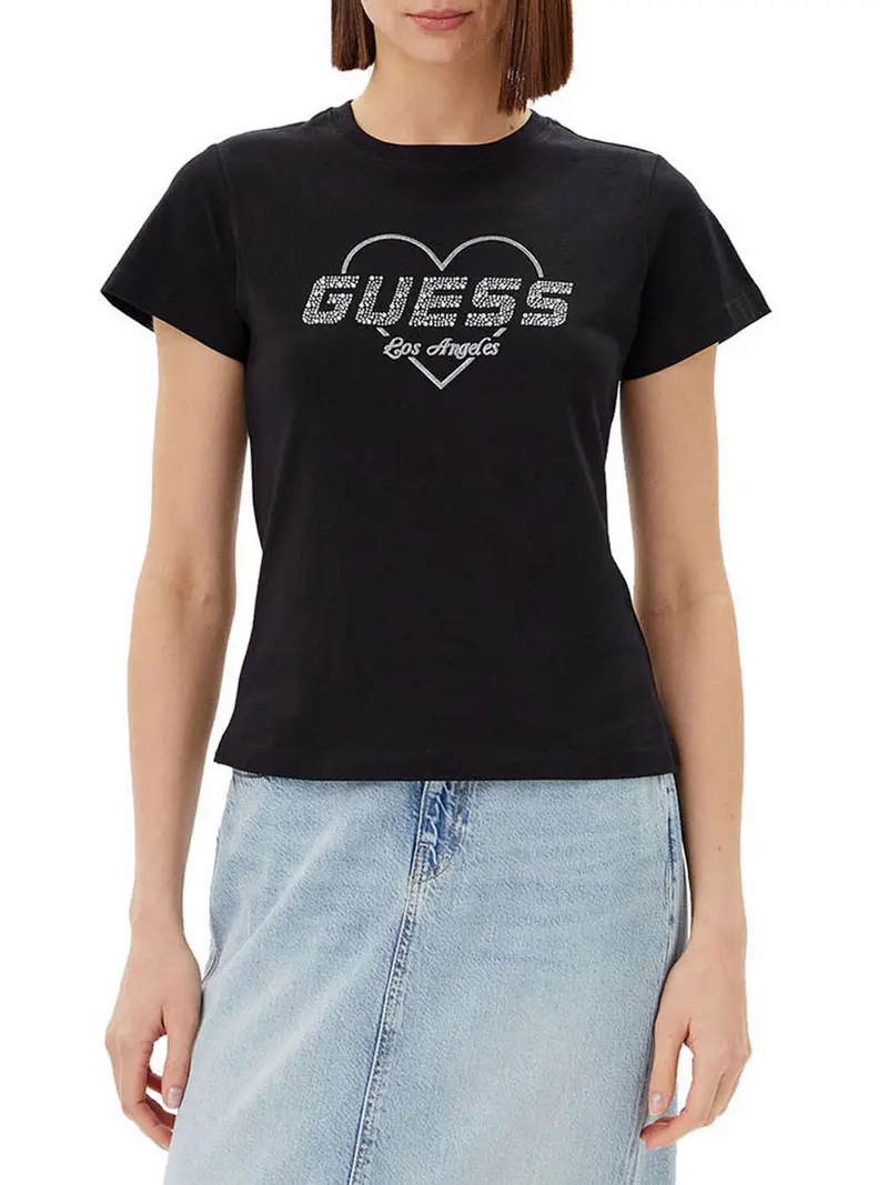 T-Shirt Guess Narciso Cn - Nero