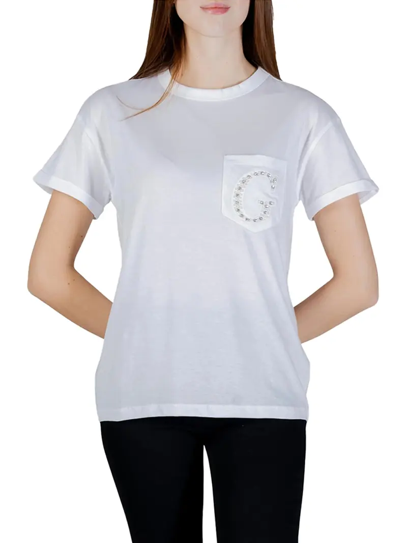 T-Shirt Guess Pocket G Logo - Bianco