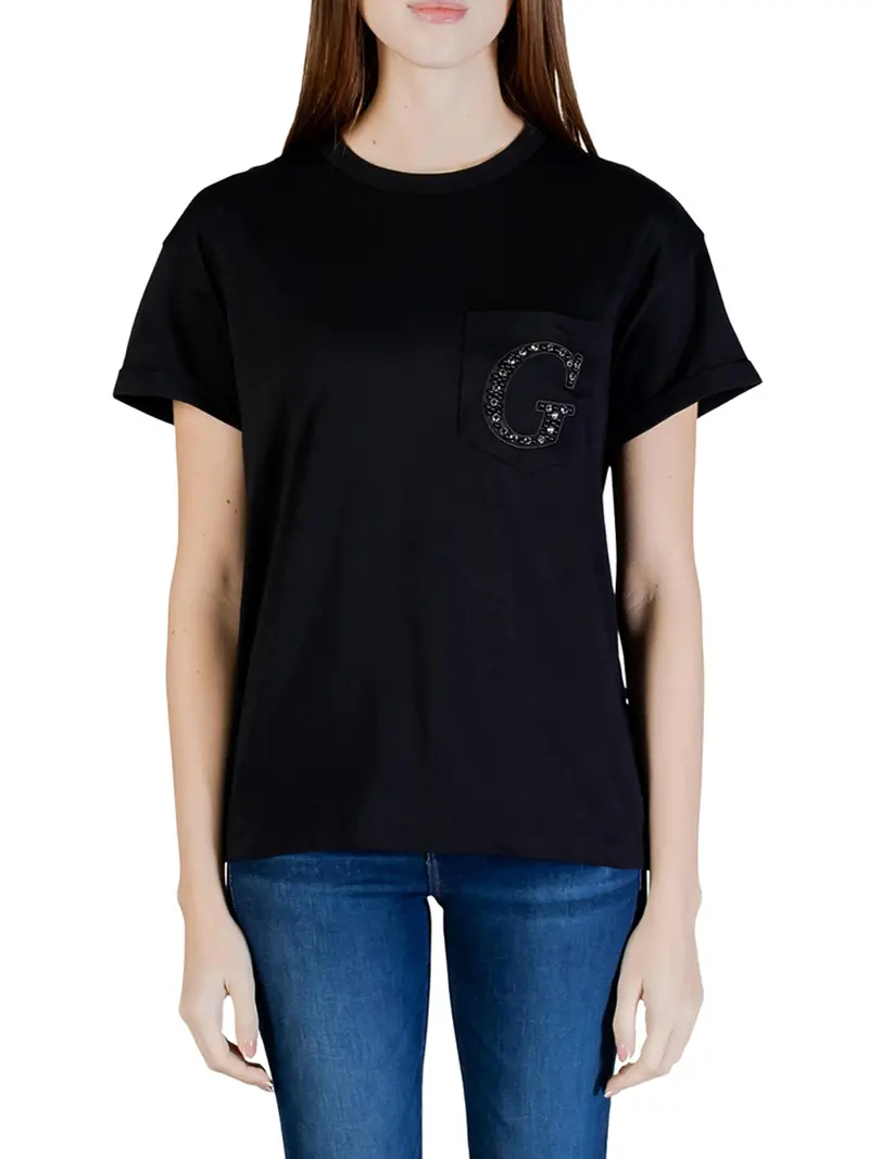 T-Shirt Guess Pocket G Logo - Nero