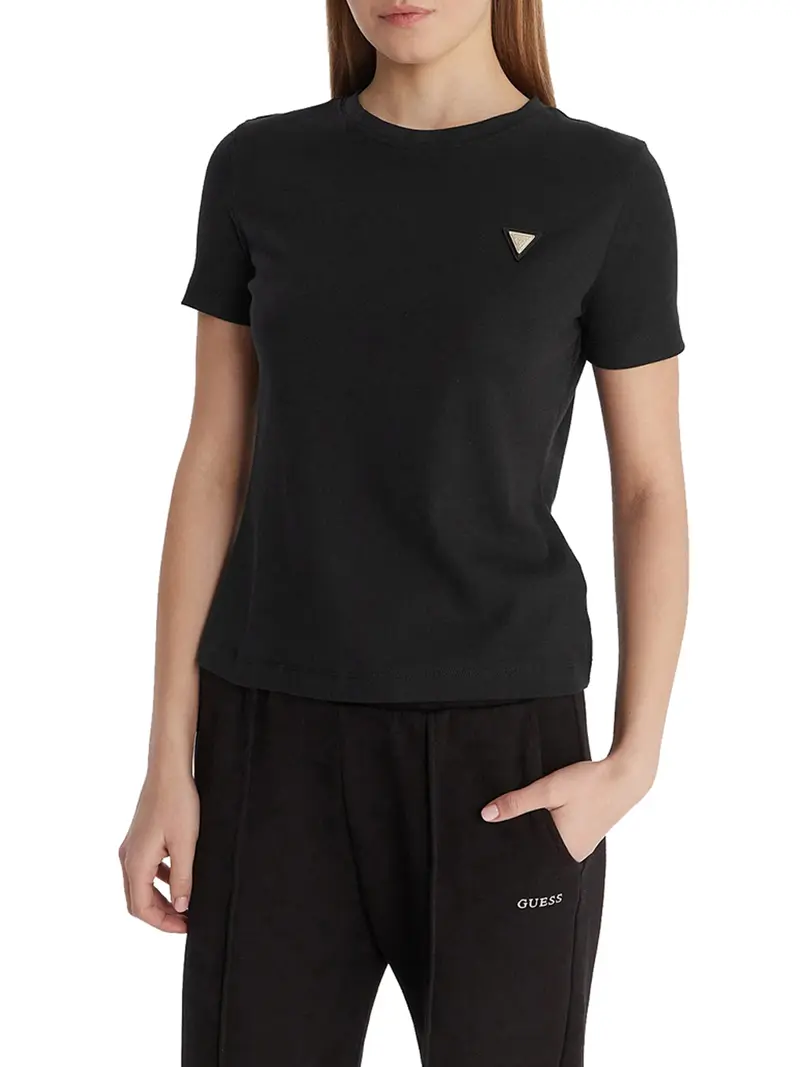 T-Shirt Guess Sonia Cn Ss - Nero