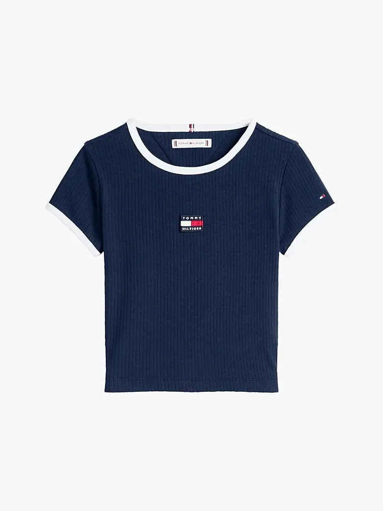T-shirt heritage extra slim fit con bandiera