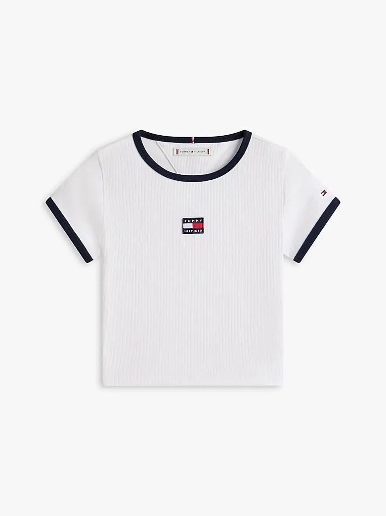 T-shirt heritage extra slim fit con bandiera