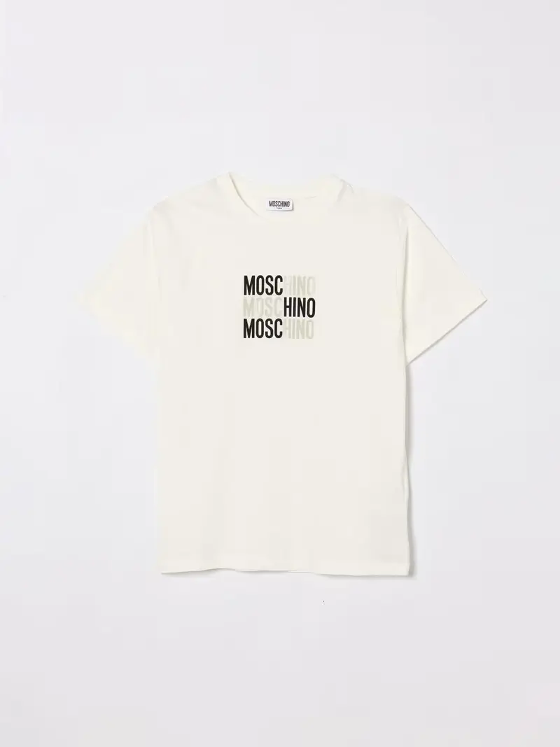T-shirt in cotone con logo Moschino